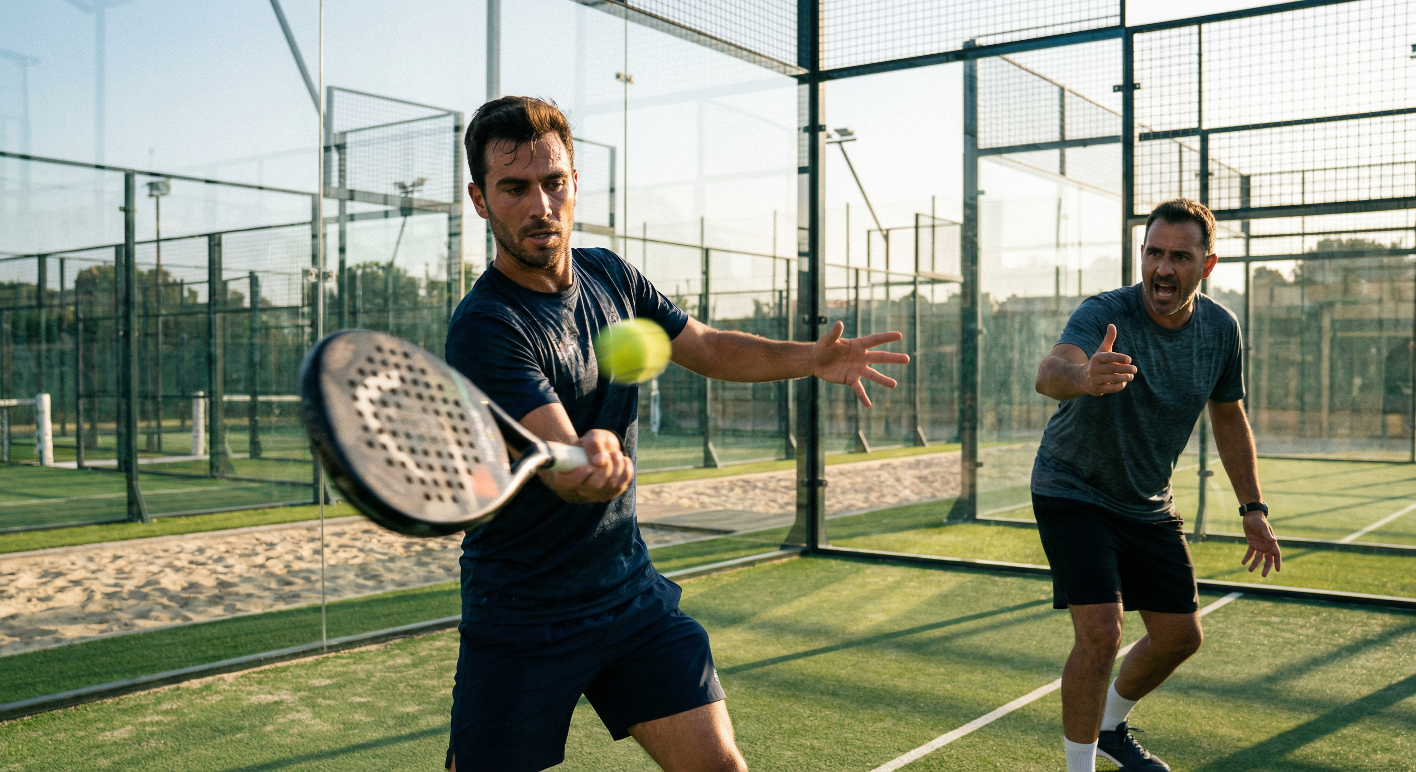Entrenamiento en pista de padel